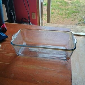 Fire King Clear Glass Loaf Pan
